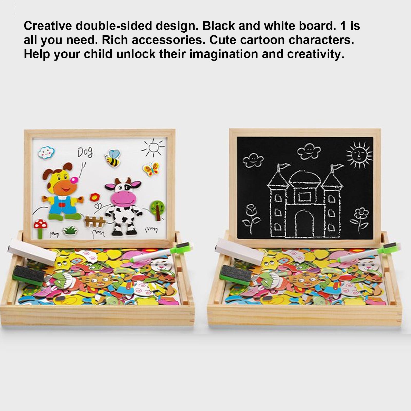 Magnetic Drawing Board - Kids Magnetic Board Wooden Kids Board