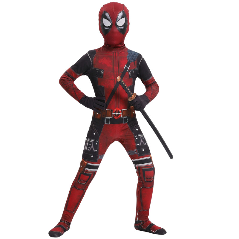 Kids Toys Set - 3-12Y Kids Deadpool Costume with Sword