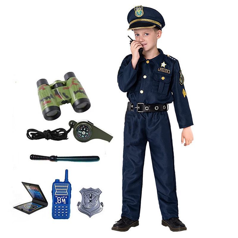 Kids Toys Set - 3-12Y Cute American Child Police Officer