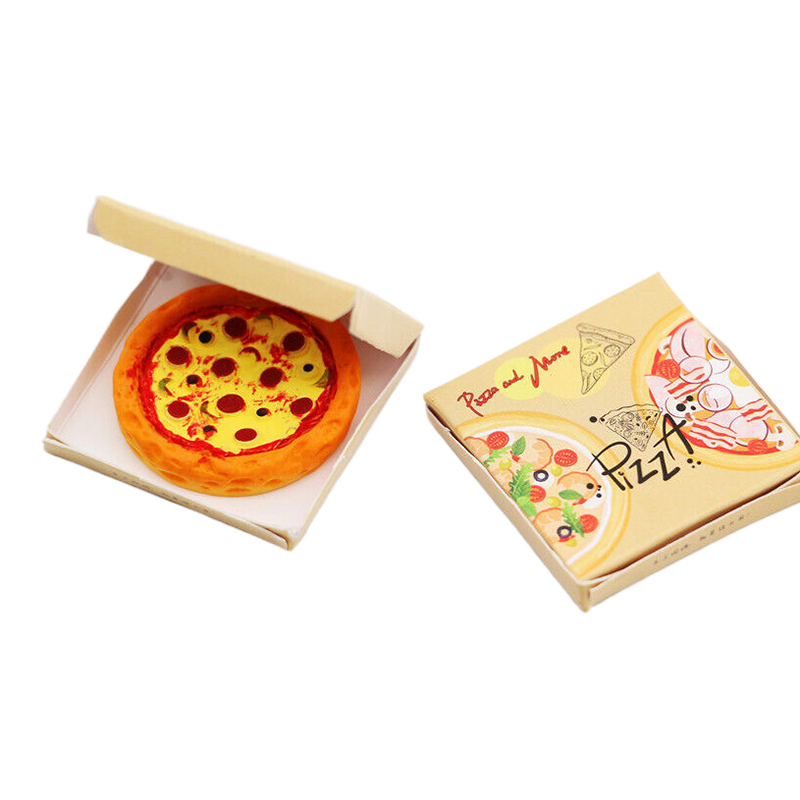 Kids Toys Box - 1Set 1:12 Miniature Pizza with Packing