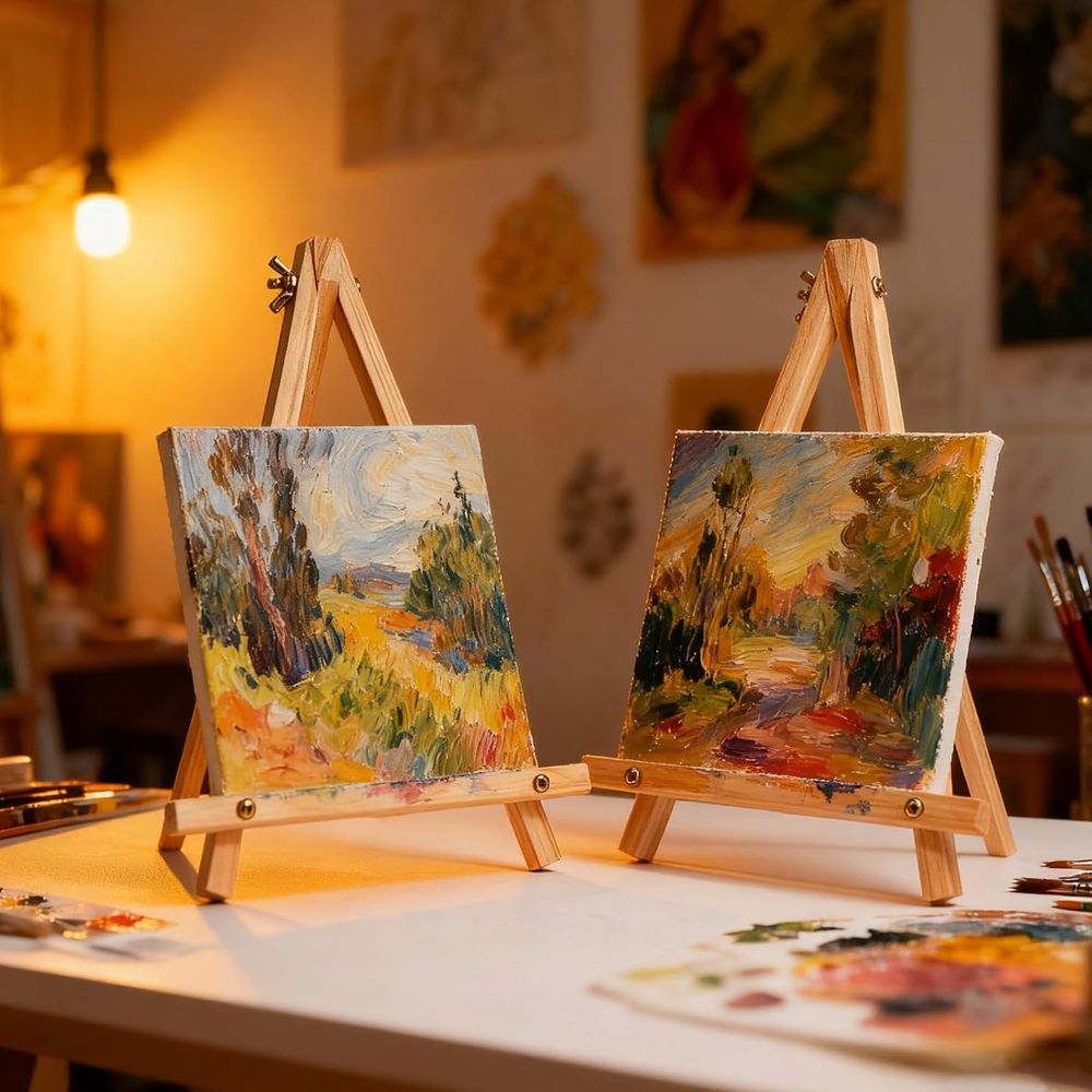 6 Pack 9 Inch Wood Easels, Tab - огляд і ціна Kids Art Easel