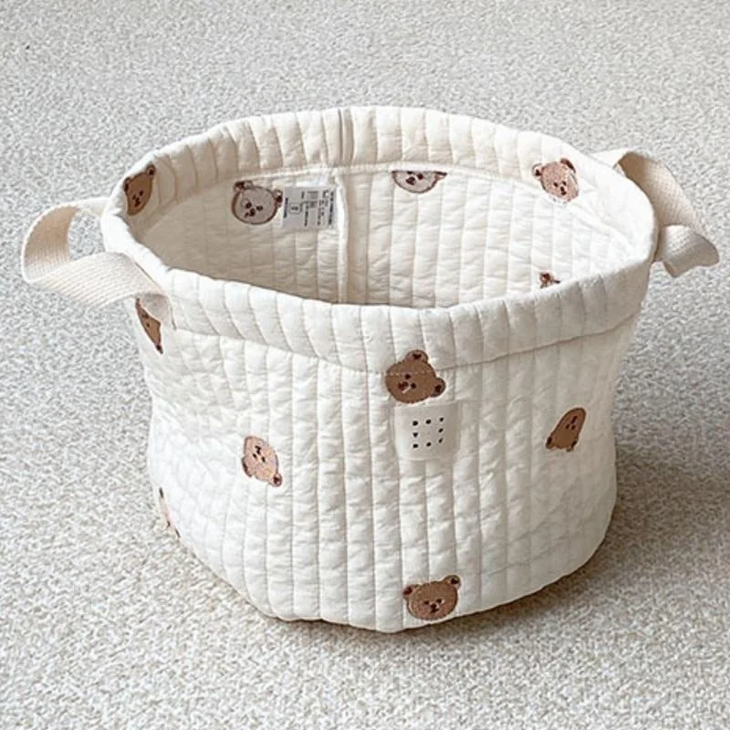 Cute Bear Embroidery Diaper Ba - огляд і ціна Kids Toys Basket
