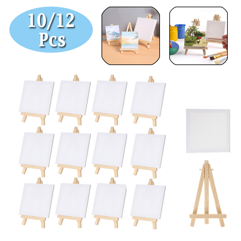 10/12pcs Mini Canvas and Easel - огляд і ціна Kids Art Easel