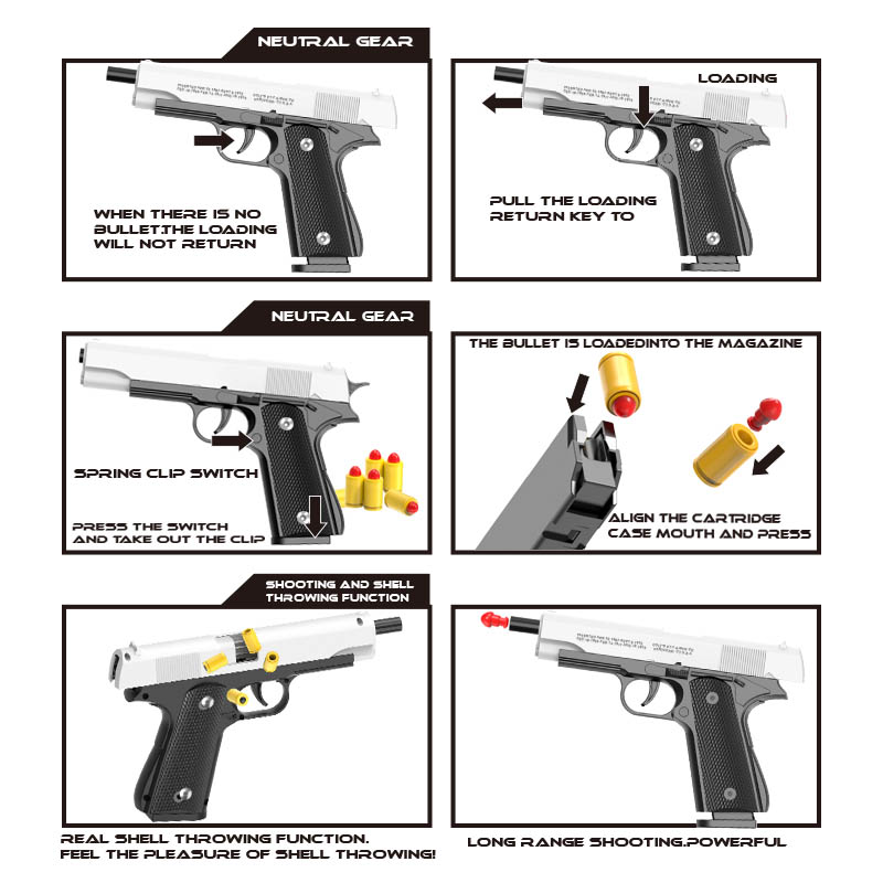 M1911 Colt Toy Gunman Gun, Sof - огляд і ціна Catapult Launcher Toy