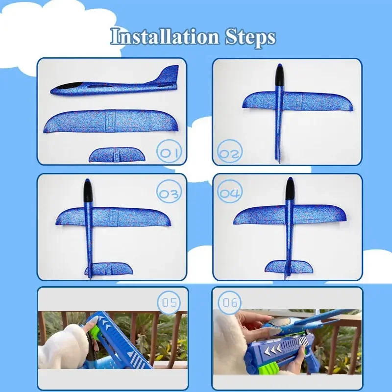 Kids 24/34cm Foam Plane Toy Gu - огляд і ціна Catapult Launcher Toy