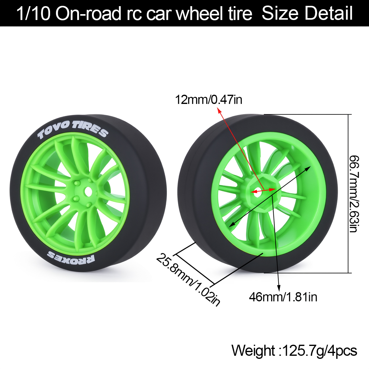 4Pcs Hard Drift Tires Wheel Ty - огляд і ціна Tamiya Model Rc Car