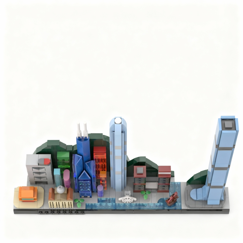 667pcs MOC Hong Kong Skyline A - огляд і ціна Kids Toys Hong Kong