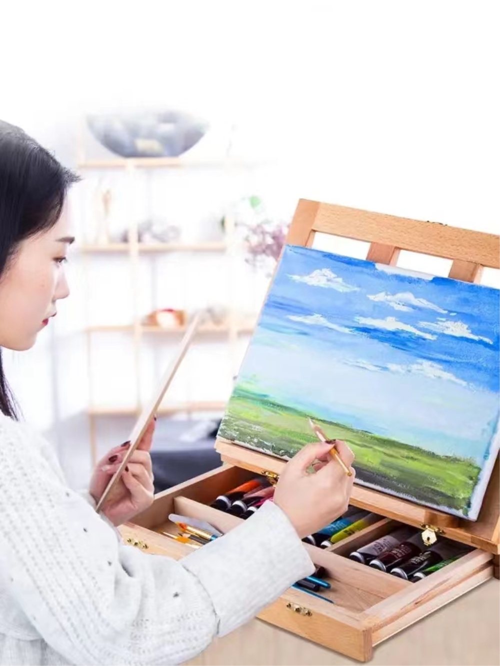 Portable Wooden Table Easel fo - огляд і ціна Kids Art Easel