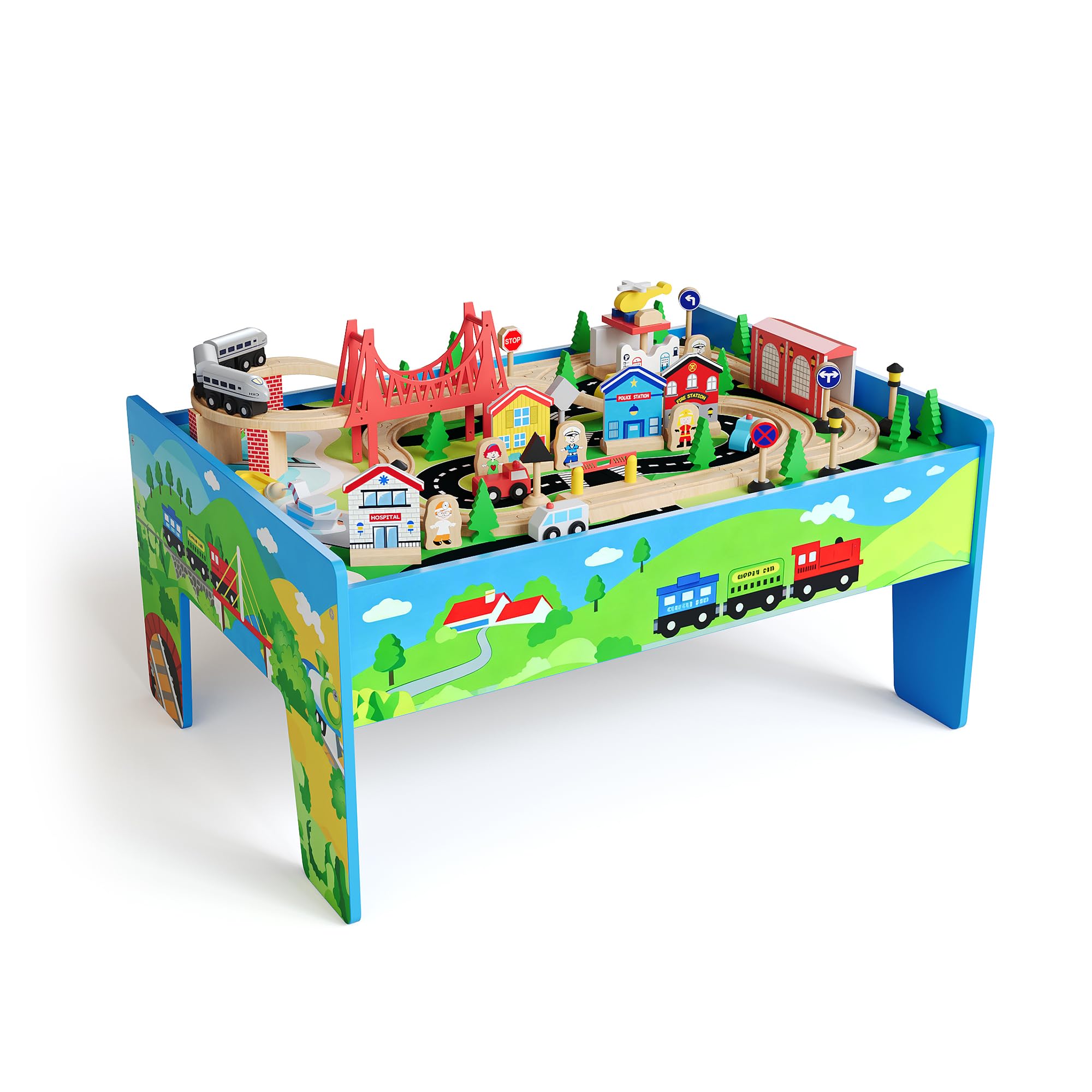 78PCS 4-in-1 Wooden Train Tabl - огляд і ціна Kids Art Easel