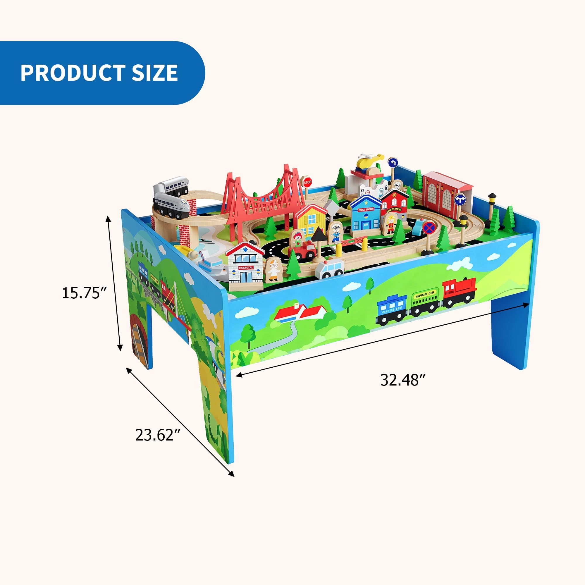 78PCS 4-in-1 Wooden Train Tabl - огляд і ціна Kids Art Easel