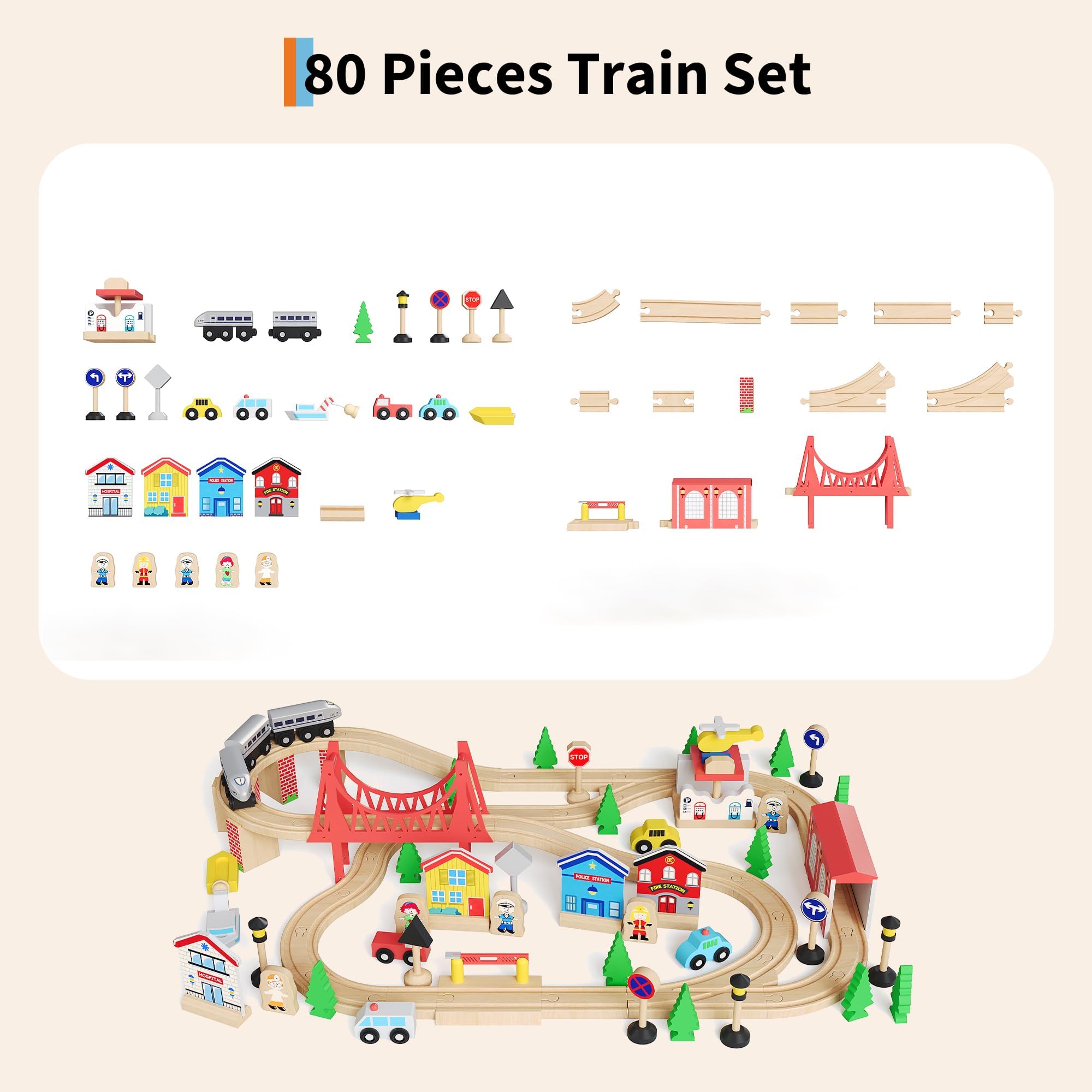 78PCS 4-in-1 Wooden Train Tabl - огляд і ціна Kids Art Easel