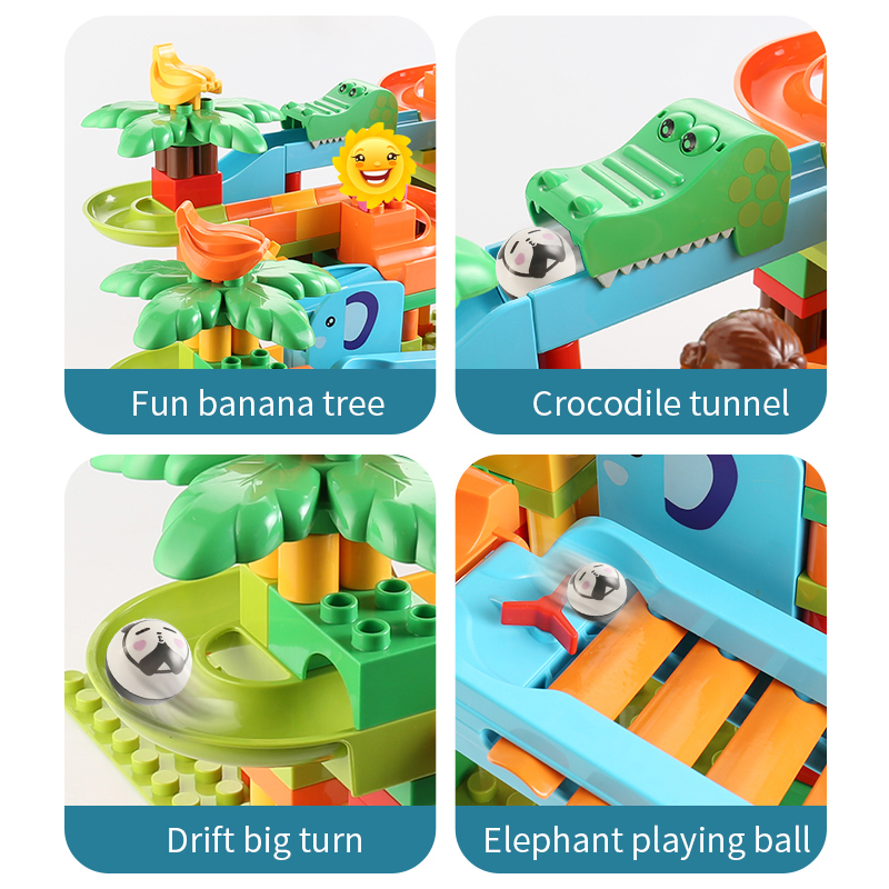 283PCS Large Piano Slide Gear  - огляд і ціна Marble Run Set