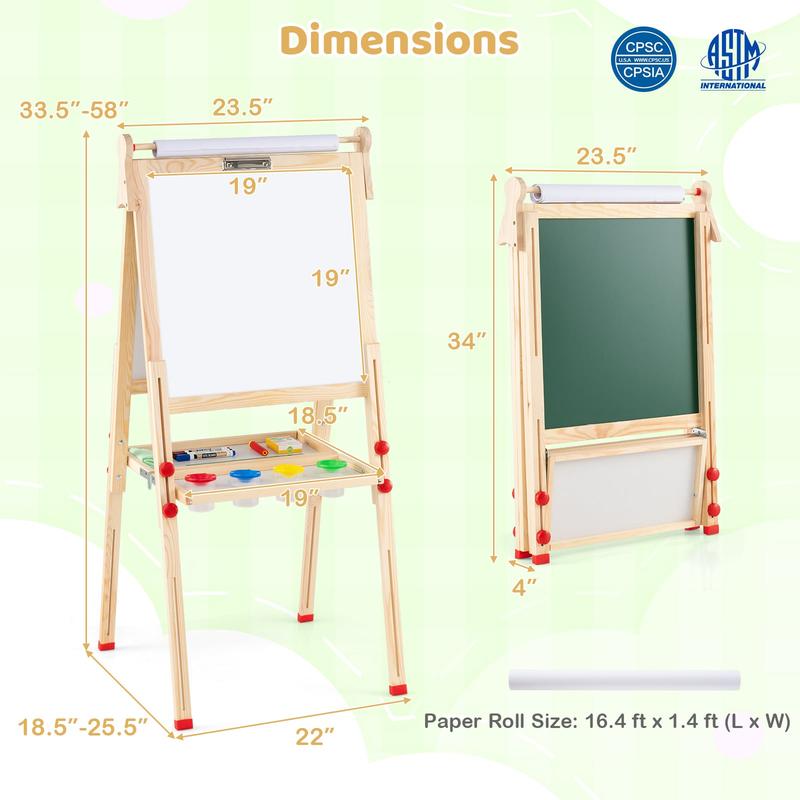 3-in-1 Double-Sided Folding Wo - огляд і ціна Kids Art Easel
