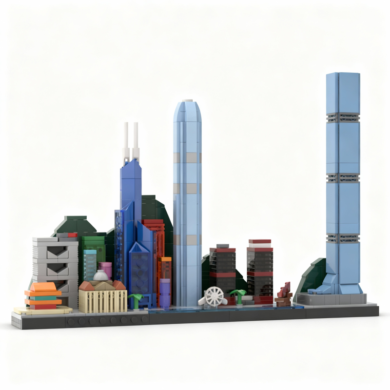 667pcs MOC Hong Kong Skyline M - огляд і ціна Kids Toys Hong Kong