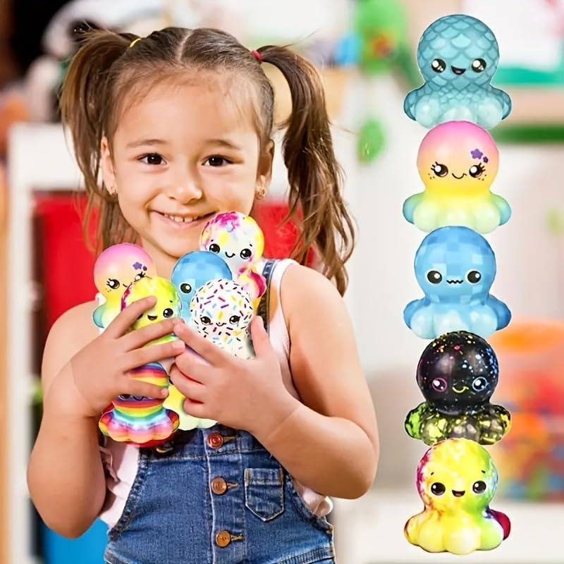 6/12PCS Octopus Slow Squishy T - огляд і ціна Kids Toys Basket